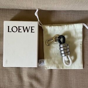 Loewe leather keychain bag charm